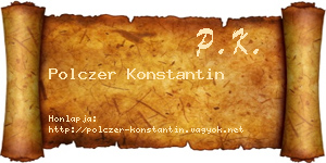 Polczer Konstantin névjegykártya